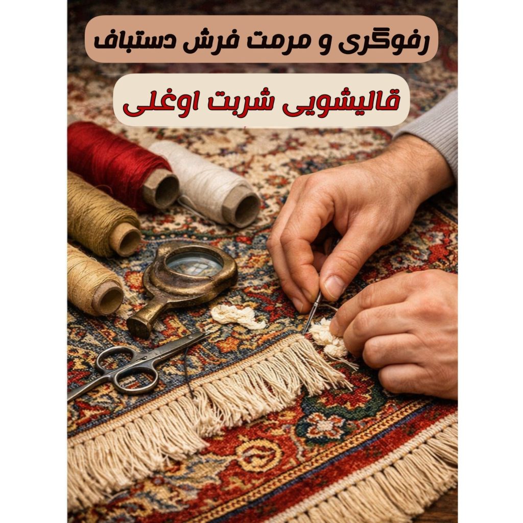 رفوگری و ترمیم انواع فرش دستباف در قالیشویی شربت اوغلی